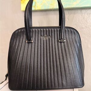 Kate Spade Black Textured Satchel